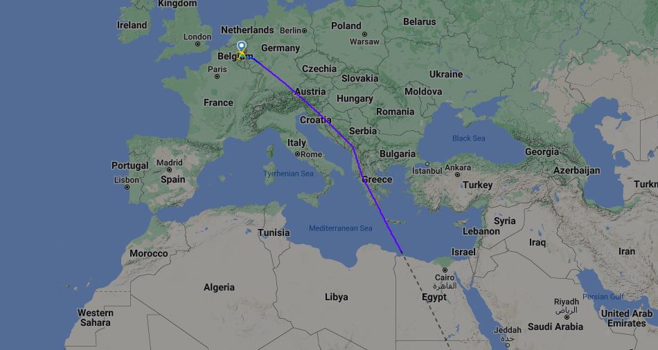 Putanja leta ET-3717 Ethiopian Airlines-a