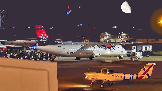 Aerodrom Beograd noć
