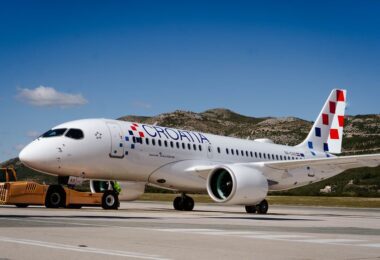 Airbus A220-100, Croatia Airlines, Dubrovnik